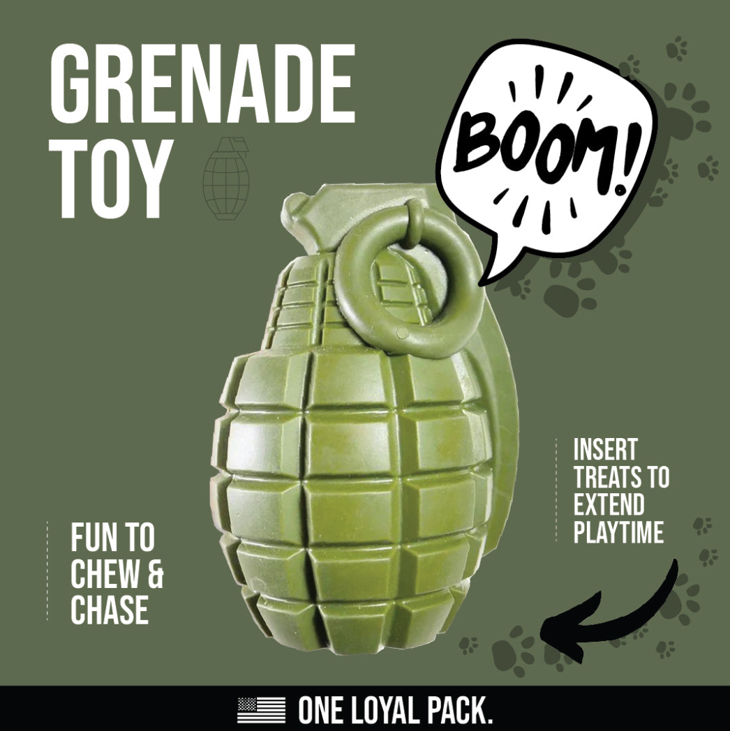 Grenade Dog Toy for Strong Chewers – OperationGoodBoy